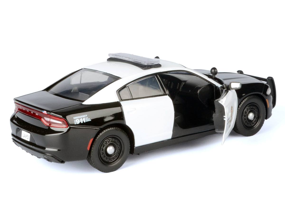 2023 Dodge Charger Pursuit Police Car "LAPD (Los Angeles Police Department)" Black and White "Law Enforcement and Public Service" Series 1/24 Diecast Model Car