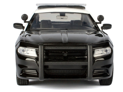 2023 Dodge Charger Pursuit Police Car "LAPD (Los Angeles Police Department)" Black and White "Law Enforcement and Public Service" Series 1/24 Diecast Model Car