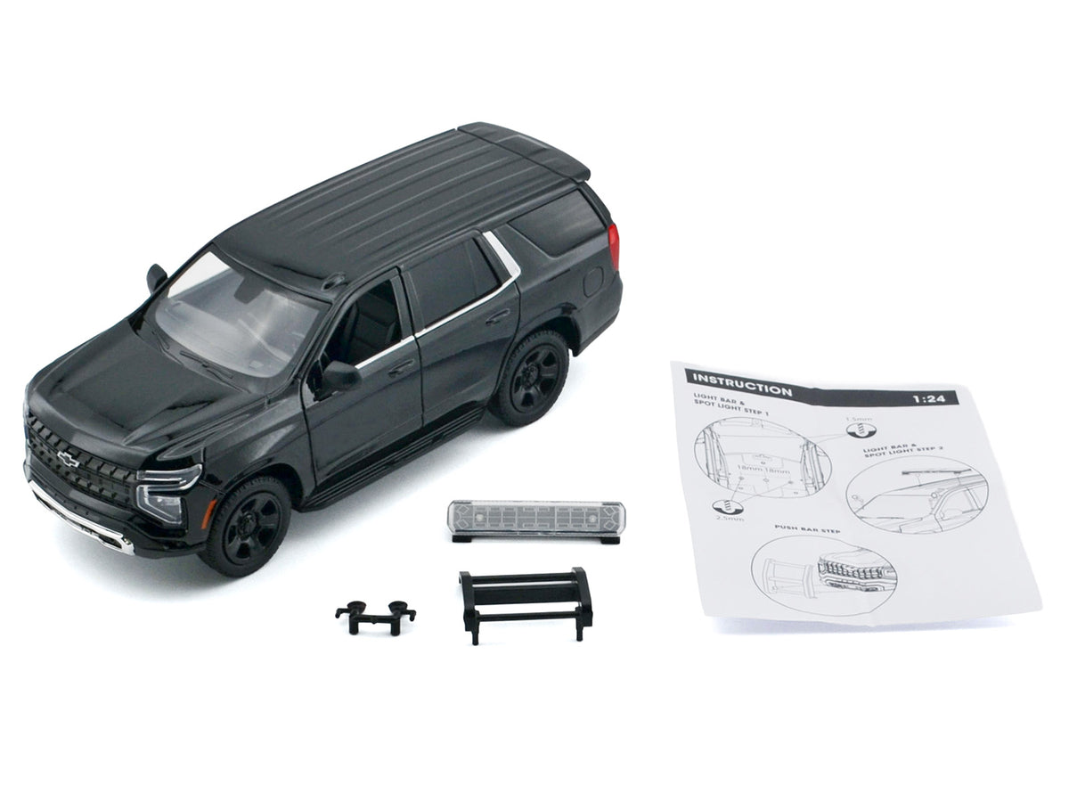2025 Chevrolet Tahoe PPV Black "Custom Builder's Kit - Law Enforcement and Public Service" Series 1/24 Diecast Model Car