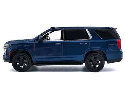 2025 Chevrolet Tahoe PPV Dark Blue "Custom Builder's Kit - Law Enforcement and Public Service" Series 1/24 Diecast Model Car