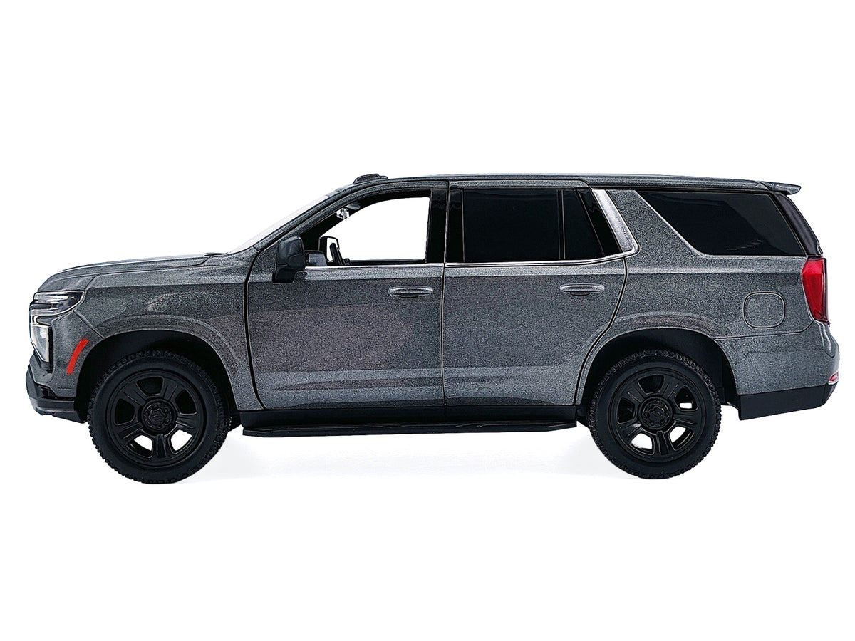 2025 Chevrolet Tahoe PPV Dark Gray Metallic "Custom Builder's Kit - Law Enforcement and Public Service" 1/24 Diecast Model Car