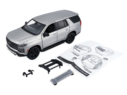 2025 Chevrolet Tahoe PPV Silver Metallic "Custom Builder's Kit - Law Enforcement and Public Service" Series 1/24 Diecast Model Car