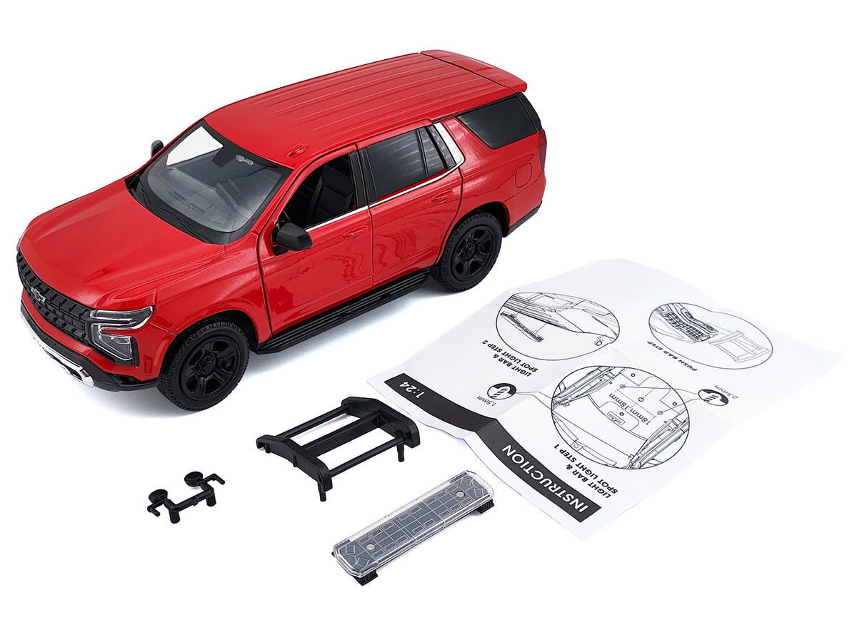 2025 Chevrolet Tahoe PPV Red "Custom Builder's Kit - Law Enforcement and Public Service" Series 1/24 Diecast Model Car