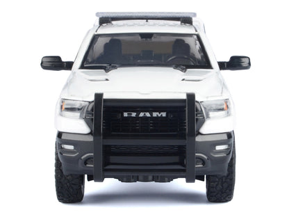 2019 RAM 1500 Laramie Crew Cab Pickup Truck with Truck Bed Camper White "Custom Builder's Kit" Series 1/24-1/27 Diecast Model Car