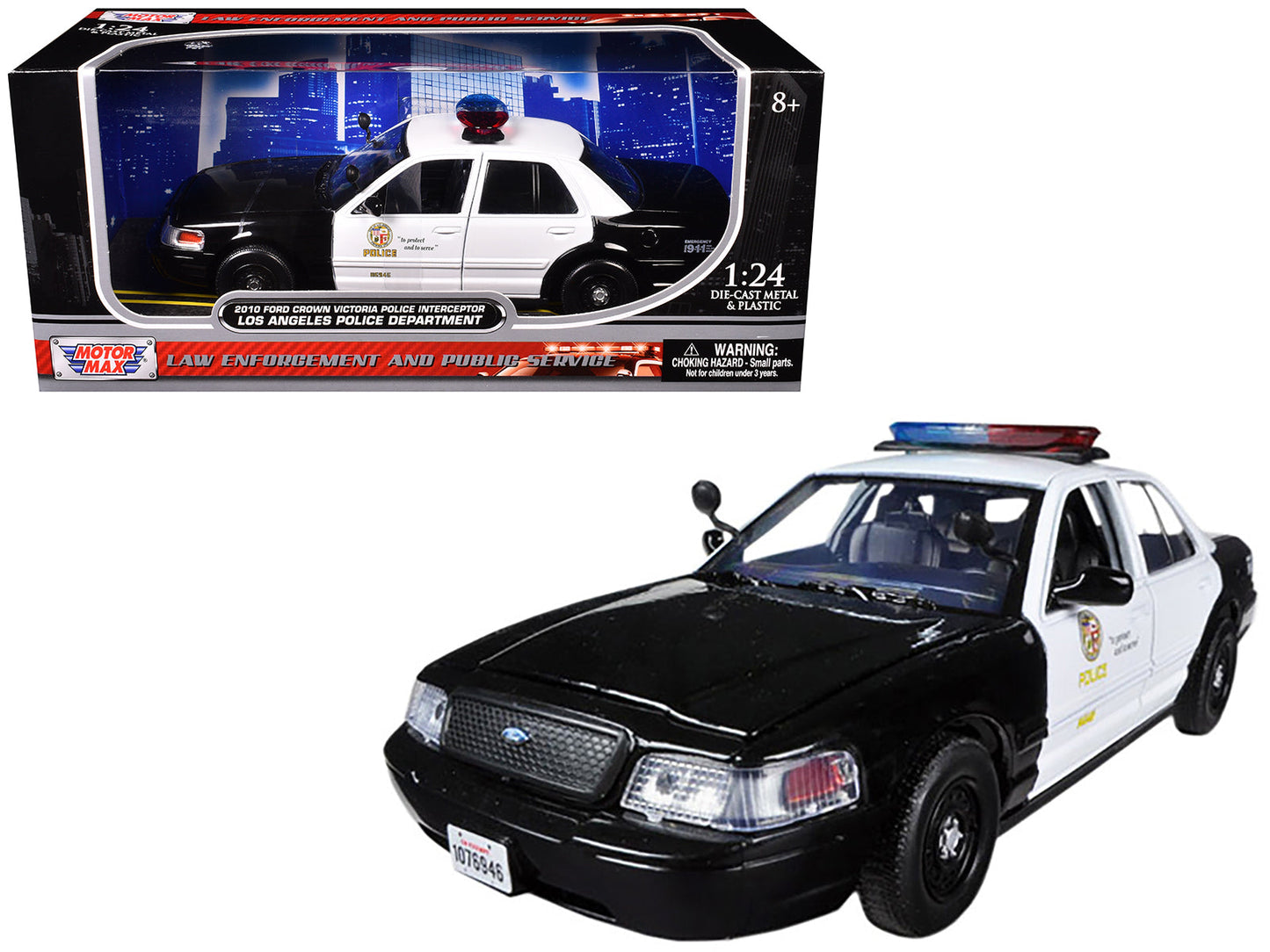 2010 Ford Crown Victoria LAPD Los Angeles Police Department Car 1/24 Diecast Car Model