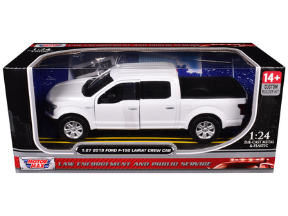 2019 Ford F-150 Lariat Crew Cab Pickup Truck Unmarked Plain White "Custom Builder's Kit - Law Enforcement and Public Service" Series 1/24-1/27 Diecast Model Car