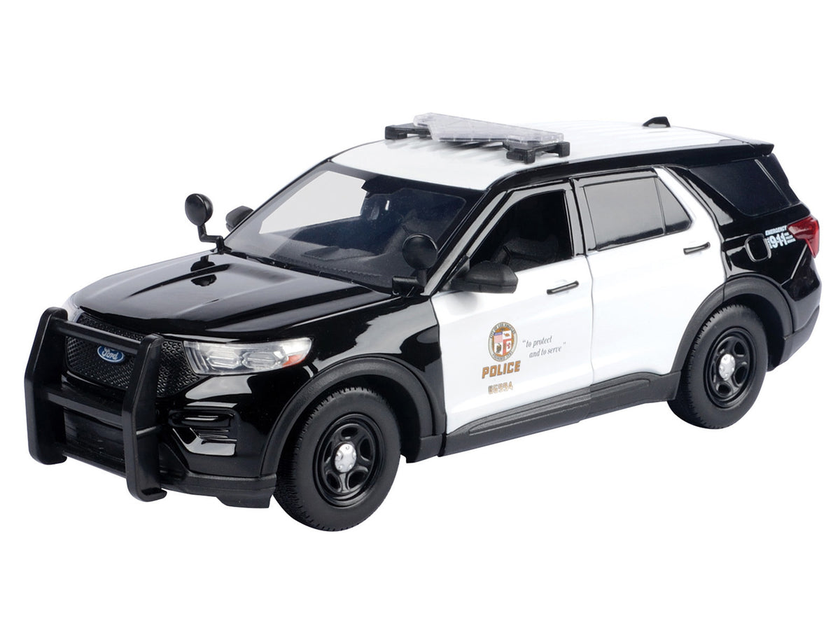 2022 Ford Police Interceptor Utility "Los Angeles Police Department" Black and White "Law Enforcement and Public Service" Series 1/24 Diecast Model Car