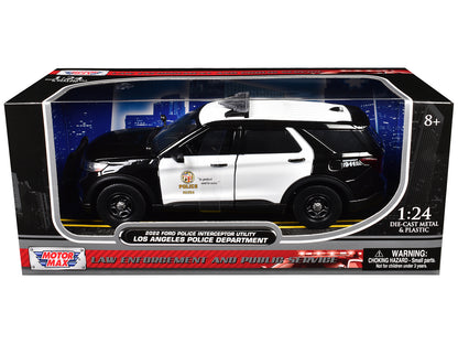 2022 Ford Police Interceptor Utility "Los Angeles Police Department" Black and White "Law Enforcement and Public Service" Series 1/24 Diecast Model Car