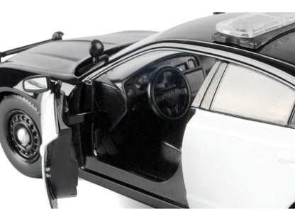 2023 Dodge Charger Pursuit Police Car Black and White "Law Enforcement and Public Service" Series 1/24 Diecast Model Car