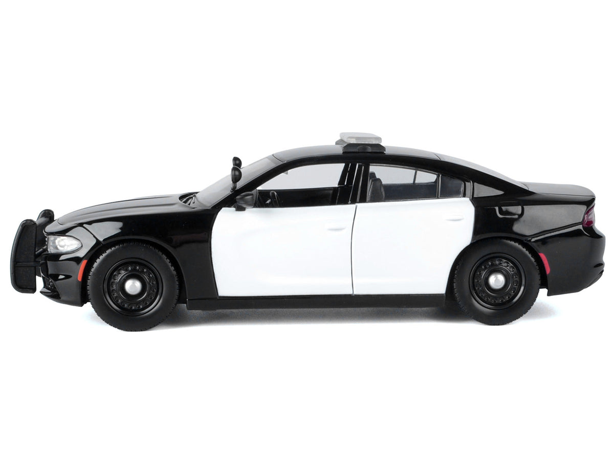 2023 Dodge Charger Pursuit Police Car Black and White "Law Enforcement and Public Service" Series 1/24 Diecast Model Car