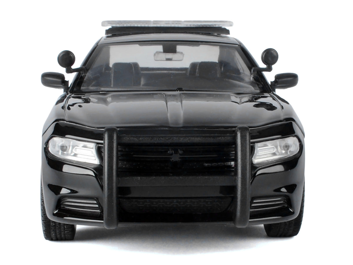 2023 Dodge Charger Pursuit Police Car Black and White "Law Enforcement and Public Service" Series 1/24 Diecast Model Car