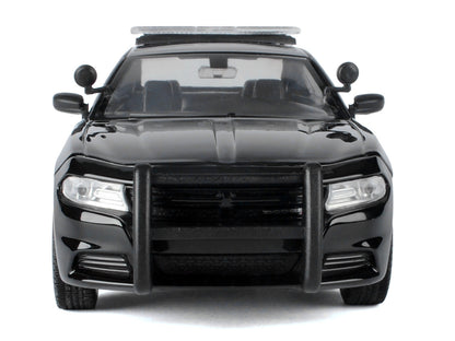 2023 Dodge Charger Pursuit Police Car Black and White "Law Enforcement and Public Service" Series 1/24 Diecast Model Car