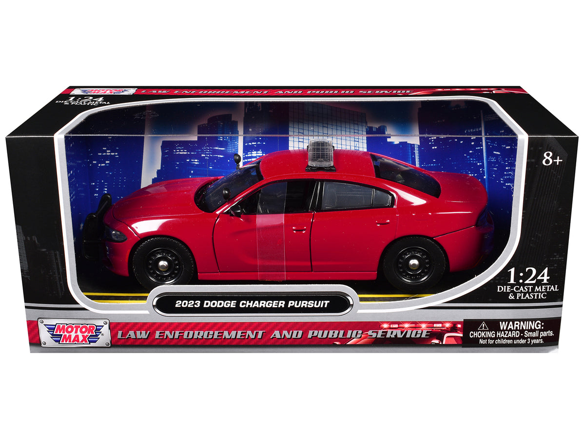 2023 Dodge Charger Pursuit Police Car Red "Law Enforcement and Public Service" Series 1/24 Diecast Model Car