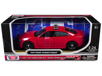 2023 Dodge Charger Pursuit Police Car Red "Law Enforcement and Public Service" Series 1/24 Diecast Model Car