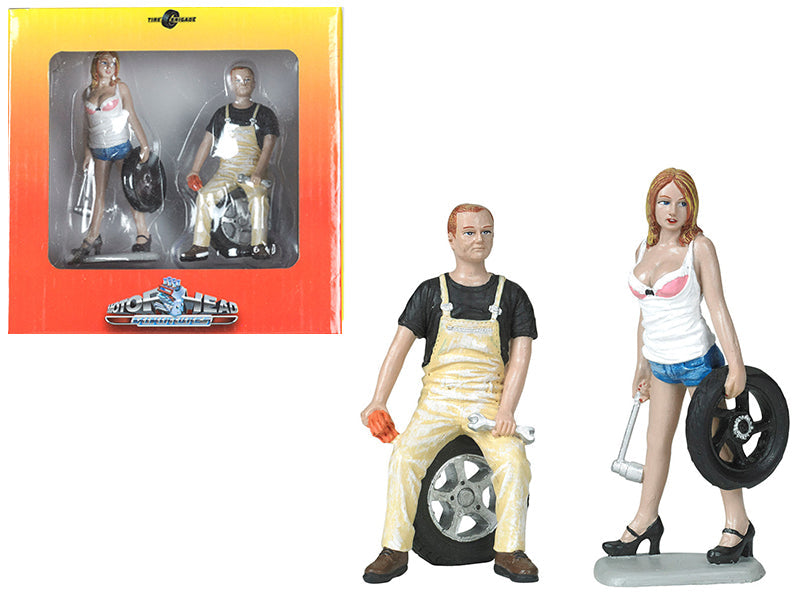 Meg and Derek Tire Brigade 2 piece Figurine Set 1/18