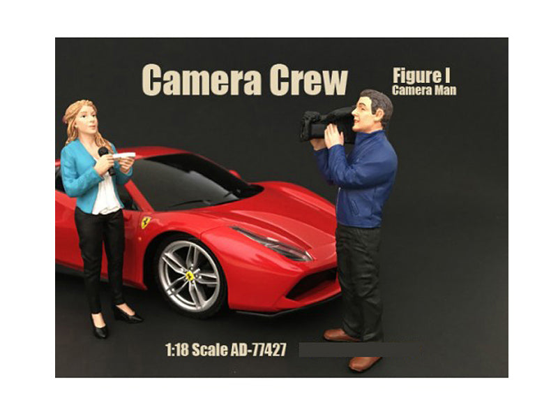 Camera Man Figurine I "Camera Crew" for 1/18 Scale Models