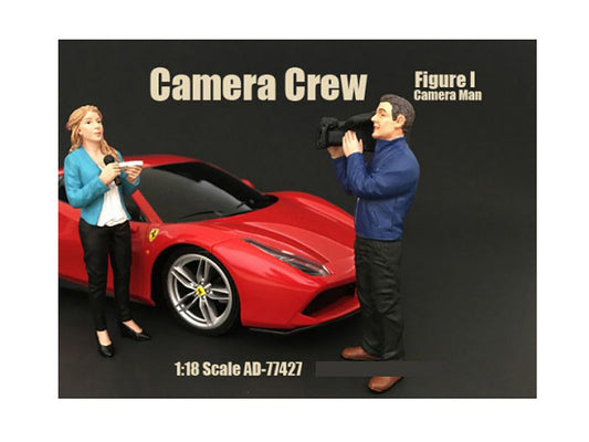 Camera Man Figurine I "Camera Crew" for 1/18 Scale Models