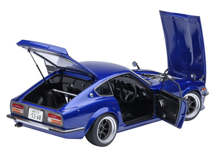 Nissan Fairlady Z RHD (Right Hand Drive) "Akuma No Z" Blue Metallic "Wangan Midnight - Comic #1 Version" Manga 1/18 Model Car