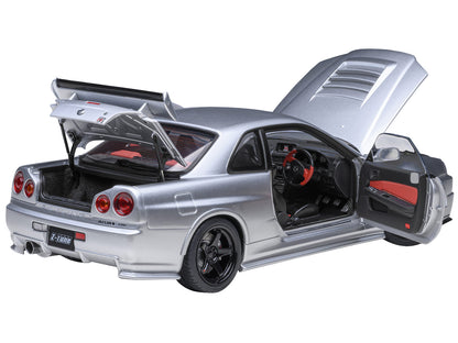 Nissan Nismo R34 GT-R Z-TUNE RHD (Right Hand Drive) Silver Metallic 1/18 Model Car