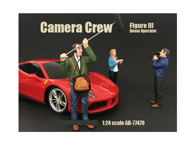 Camera Crew Figure III "Boom Operator" For 1:24 Scale Models