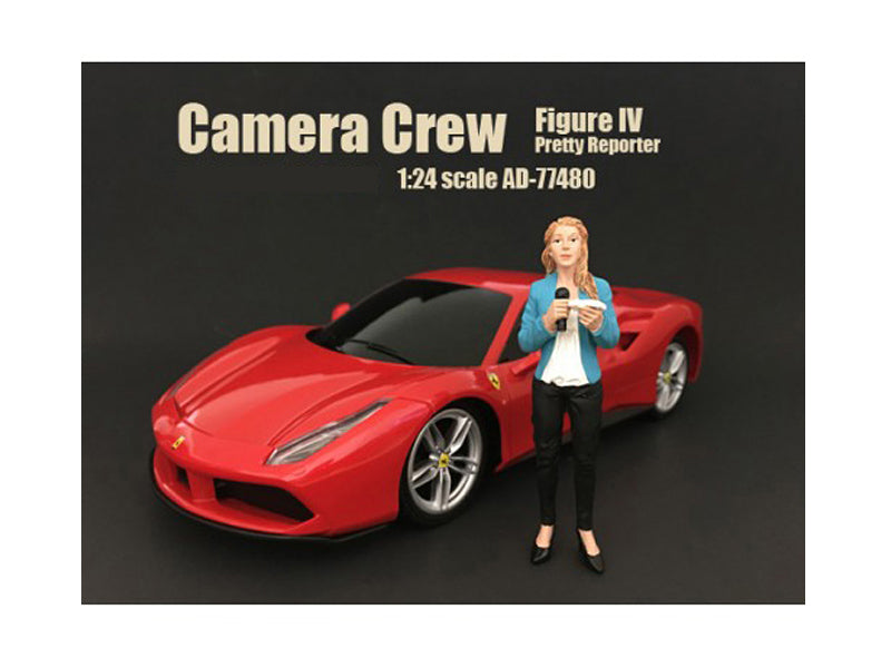 Camera Crew Figure IV "Pretty Reporter" For 1:24 Scale Models