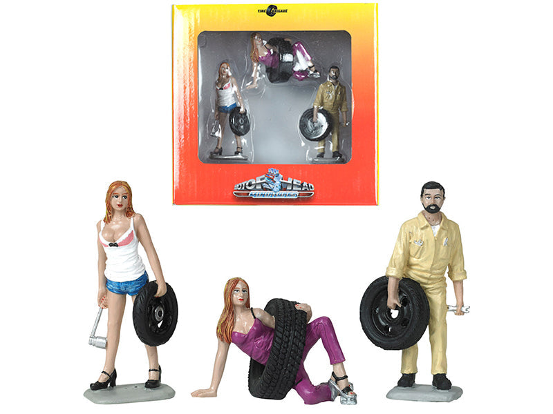 Val, Meg and Gary Tire Brigade 3 piece Figurine Set 1/24