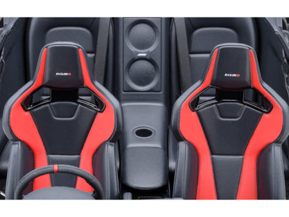 2022 Nissan GT-R (R35) Nismo Special Edition RHD (Right Hand Drive) Vibrant Red with Carbon Hood and Top 1/18 Model Car