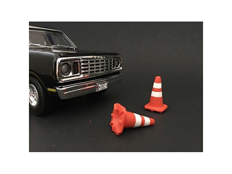 Traffic Cones Set of 4 Accessory For 1:24 Models