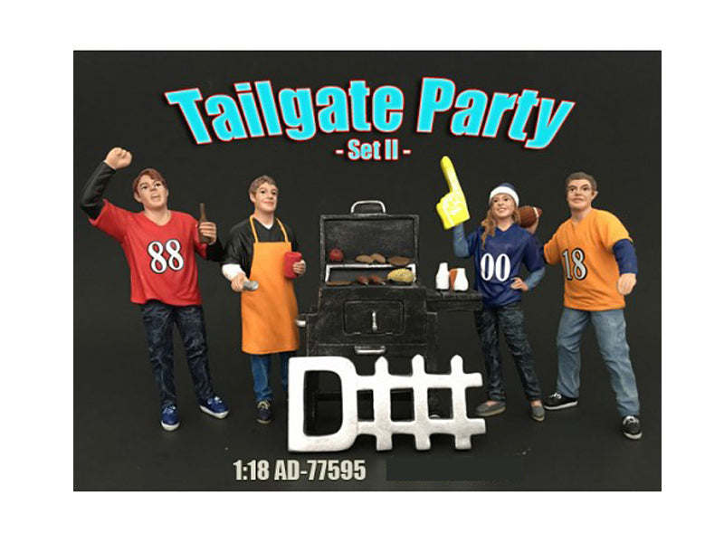 Tailgate Party Set II 4 Piece Figure Set For 1:18 Scale Models