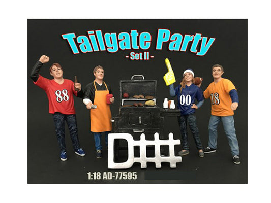 Tailgate Party Set II 4 Piece Figure Set For 1:18 Scale Models