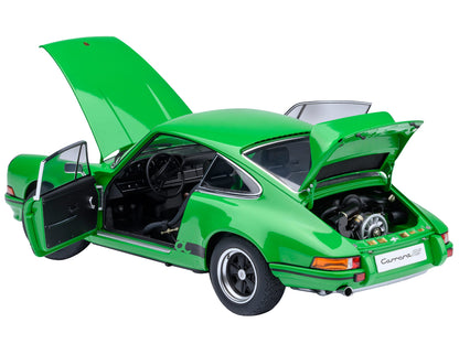 Porsche 911 Carrera 2.7 RS Viper Green with Black Stripes and Wheels 1/18 Model Car