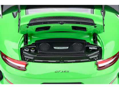 Porsche 911 (991.2) GT3 RS Weissach Lizard Green with Carbon Hood and Top 1/18 Model Car