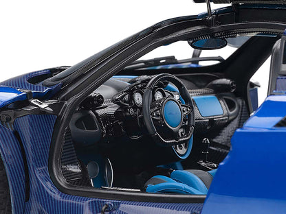 Pagani Huayra BC Blu Francia / Candy Blue Metallic with Carbon Accents 1/18 Model Car