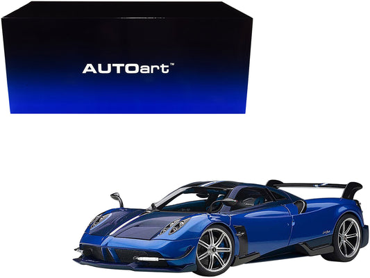 Pagani Huayra BC Blu Francia / Candy Blue Metallic with Carbon Accents 1/18 Model Car
