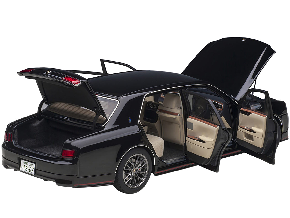 Toyota Century GRMN RHD (Right Hand Drive) Black 1/18 Model Car