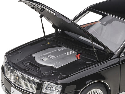 Toyota Century with Curtains RHD (Right Hand Drive) Black Special Edition 1/18 Model Car