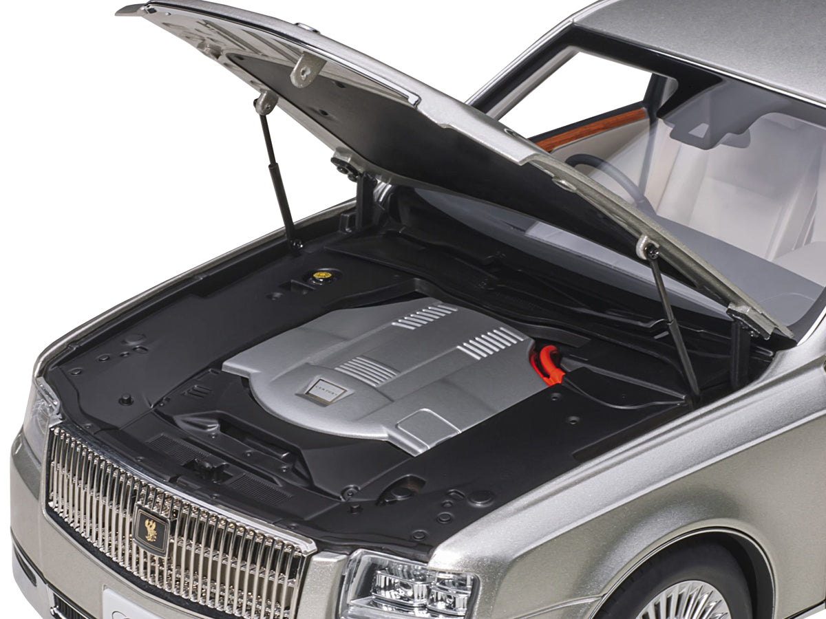 Toyota Century with Curtains RHD (Right Hand Drive) Silver Special Edition 1/18 Model Car