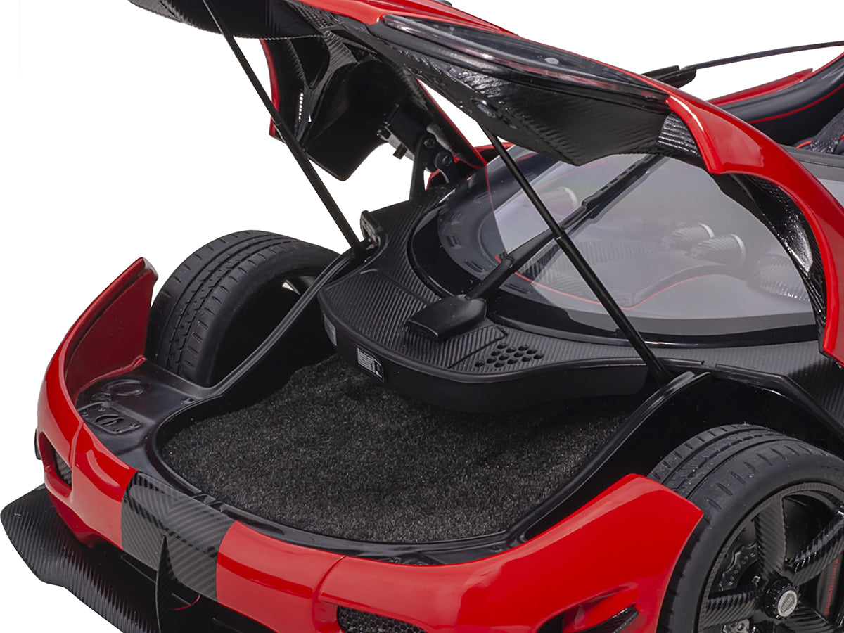 Koenigsegg Agera RS Chili Red with Black Accents 1/18  Model Car