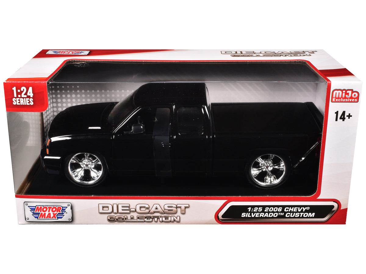 2006 Chevrolet Silverado Custom Pickup Truck Black "Die-Cast Collection" Series 1/25 Diecast Model Car