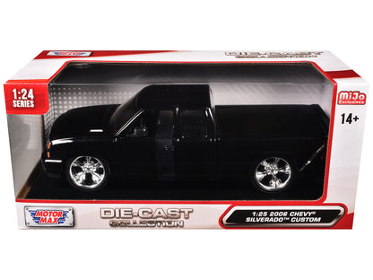 2006 Chevrolet Silverado Custom Pickup Truck Black "Die-Cast Collection" Series 1/25 Diecast Model Car