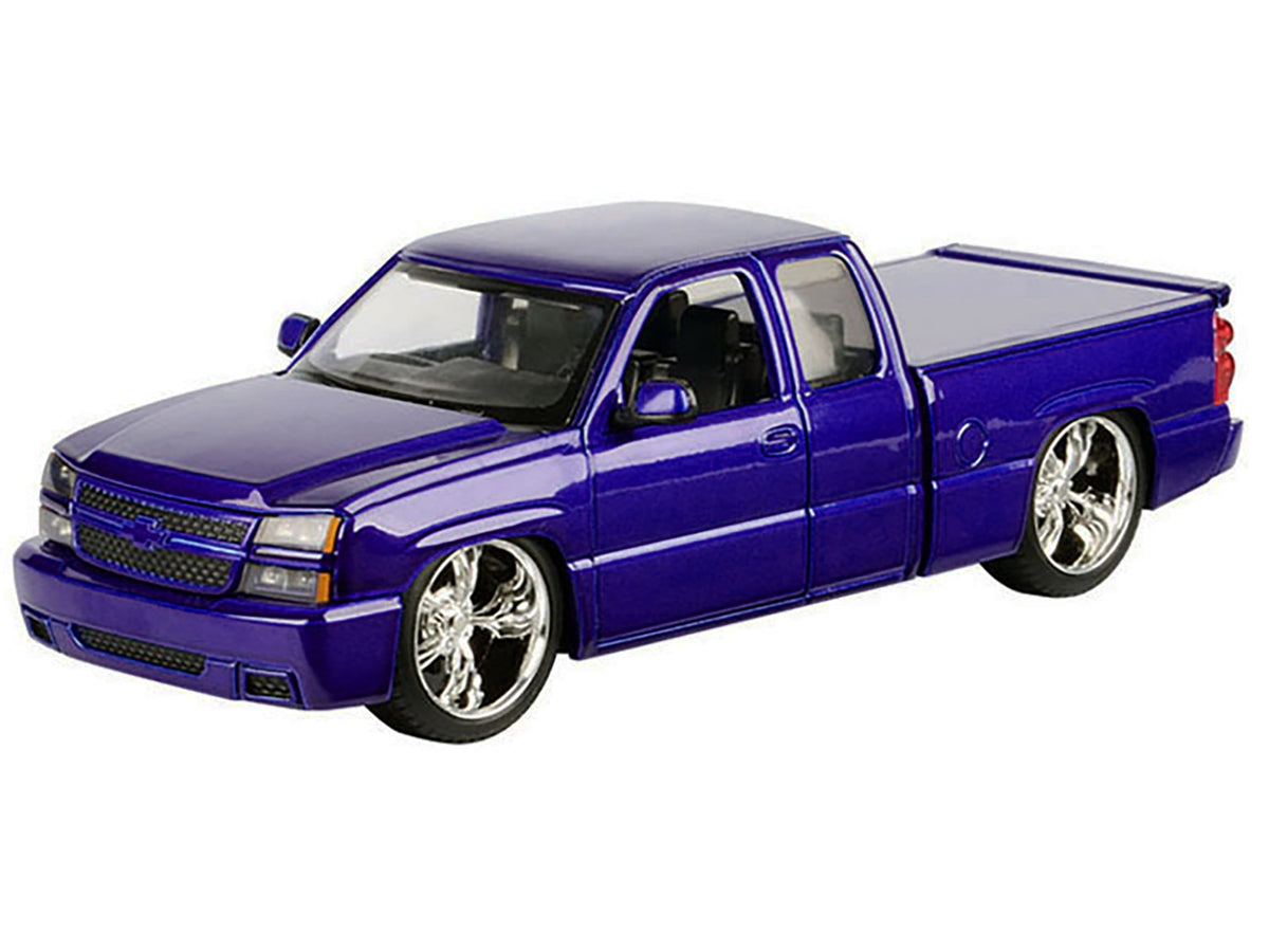 2006 Chevrolet Silverado Custom Pickup Truck Blue Metallic "Die-Cast Collection" Series 1/25 Diecast Model Car