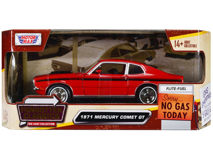1971 Mercury Comet GT Red with Black Stripes "Forgotten Classics" Series 1/24 Diecast Model Car