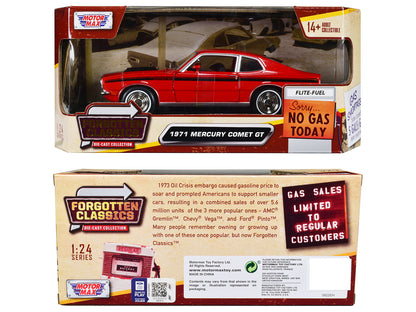 1971 Mercury Comet GT Red with Black Stripes "Forgotten Classics" Series 1/24 Diecast Model Car