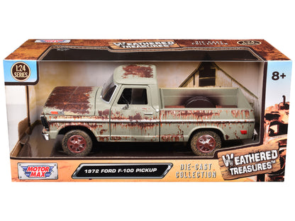 1972 Ford F-100 Pickup Truck Beige (Rusted) "Weathered Treasures" Series 1/24 Diecast Model Car