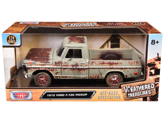 1972 Ford F-100 Pickup Truck Beige (Rusted) "Weathered Treasures" Series 1/24 Diecast Model Car