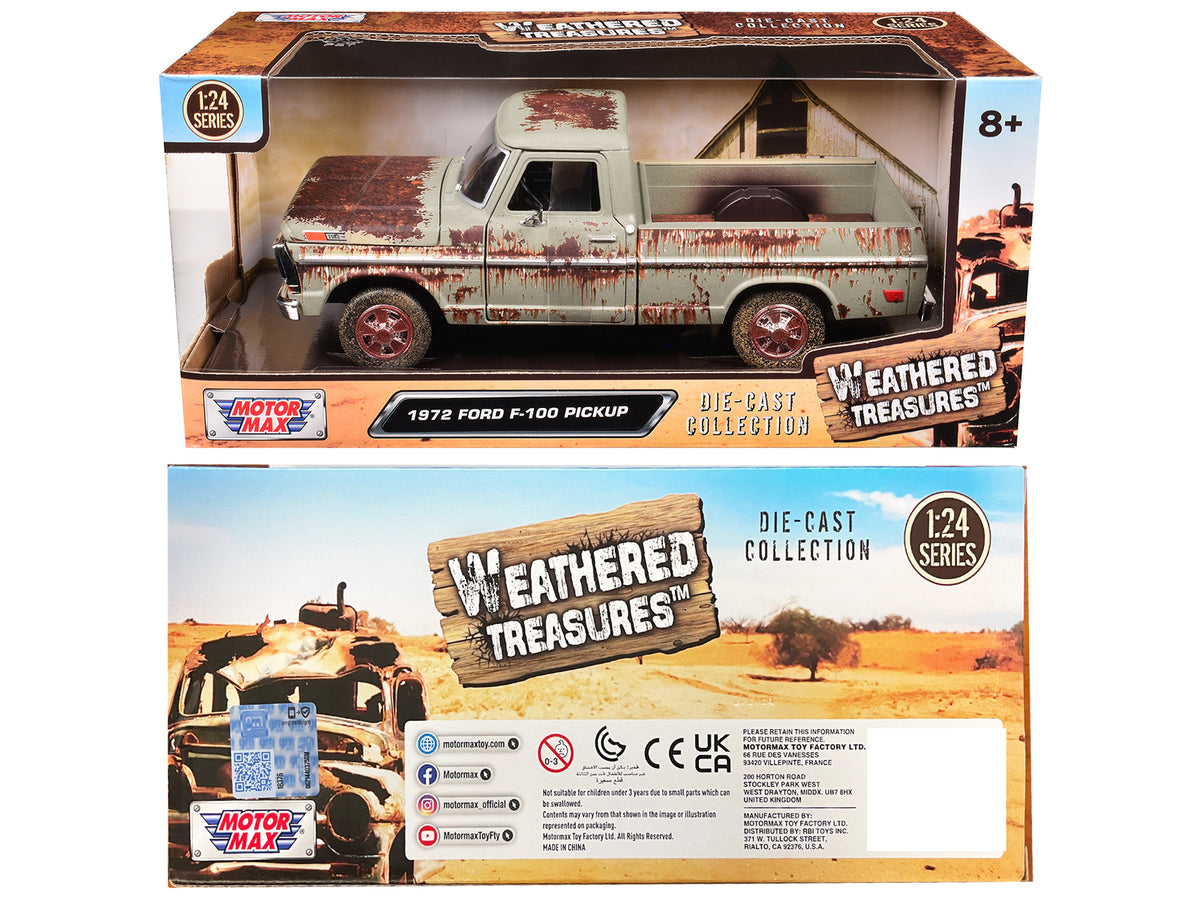 1972 Ford F-100 Pickup Truck Beige (Rusted) "Weathered Treasures" Series 1/24 Diecast Model Car