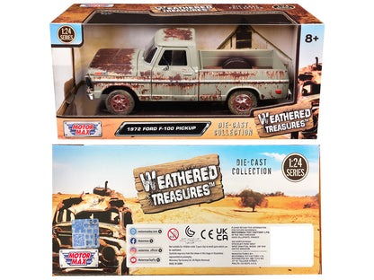 1972 Ford F-100 Pickup Truck Beige (Rusted) "Weathered Treasures" Series 1/24 Diecast Model Car