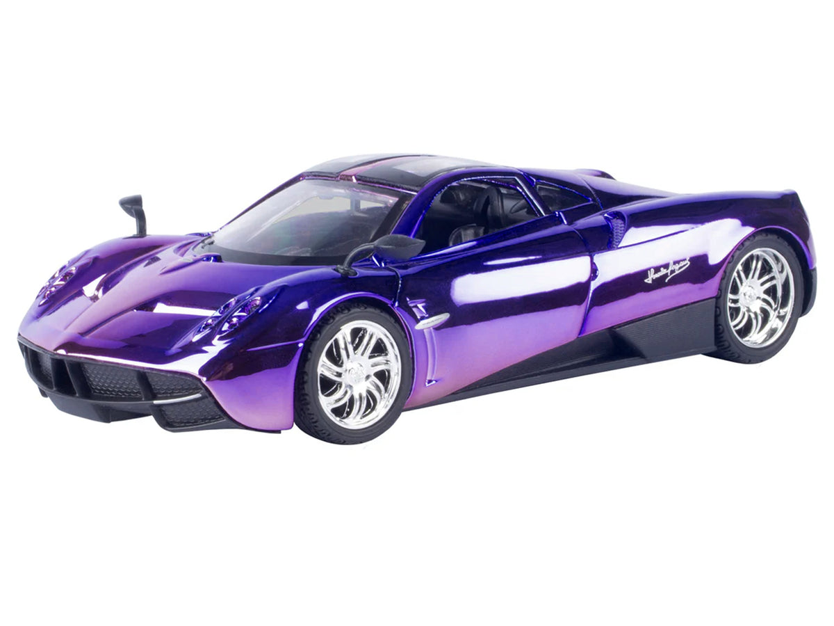 Pagani Huayra Pink and Purple Chrome "Custom Wrap" Series 1/24 Diecast Model Car