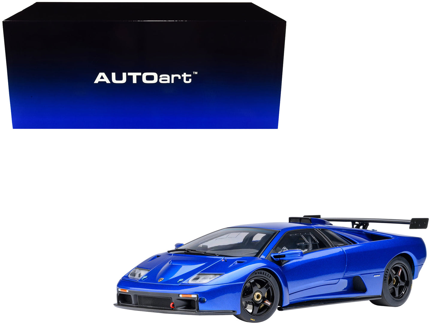 Lamborghini Diablo GTR Monterey Blue Metallic 1/18 Model Car