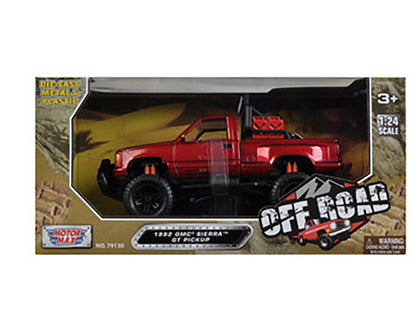 1992 GMC Sierra GT Pickup Truck Off Road Red 1/24 Diecast Model